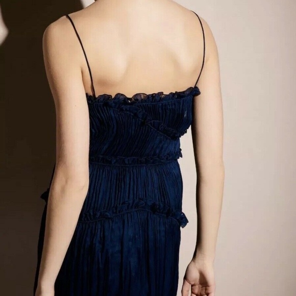 Free People Zoe Ruched Spaghetti cocktail Dress 0 NWT - Picture 2 of 6